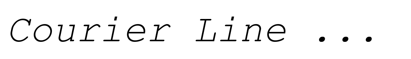 Courier Line Draw Italic